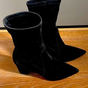 Black sock boots Stuart Weitzman